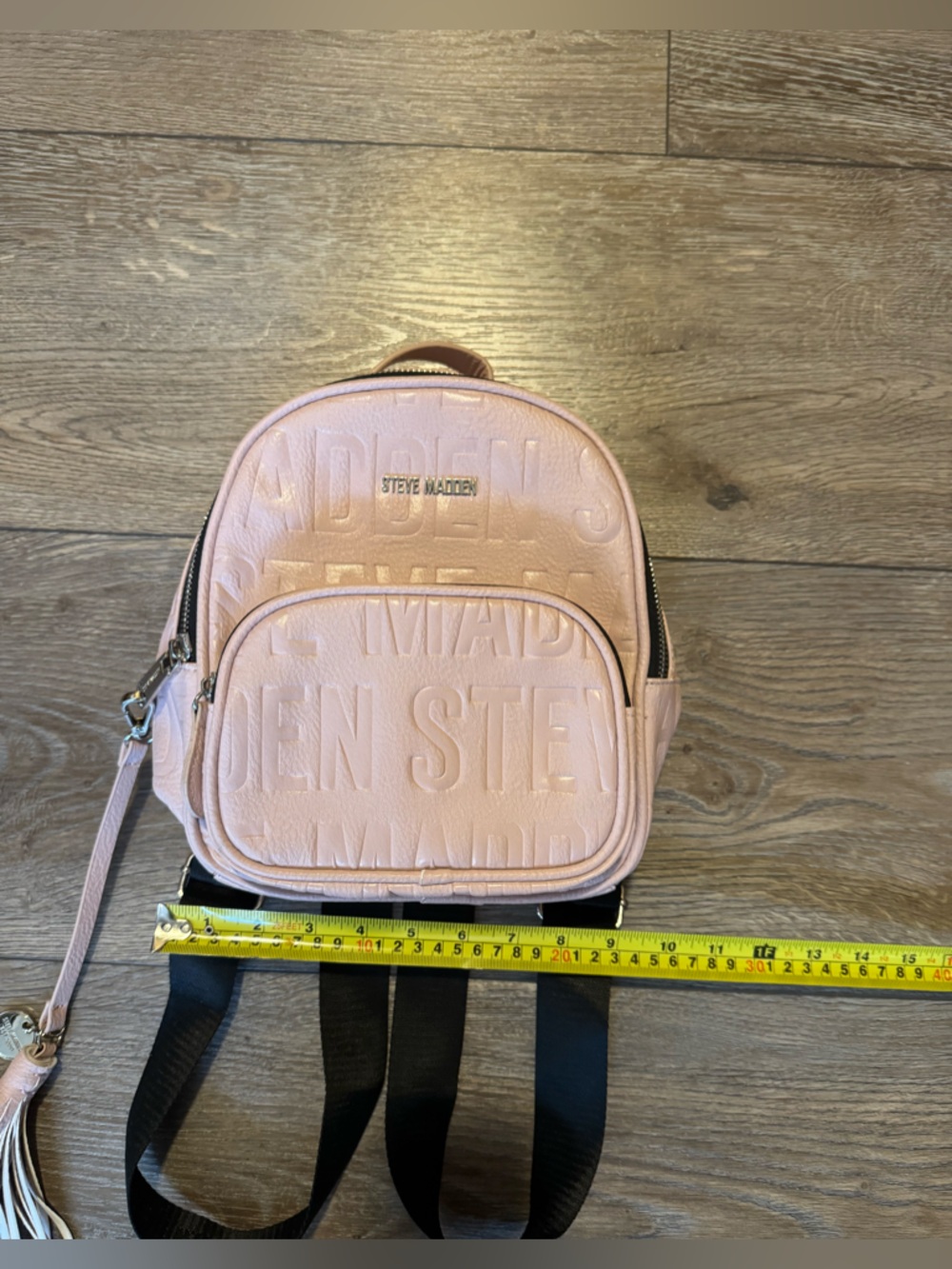 Steve Madden Blush Pink Mini Backpack with Tassel EUC - Picture 2 of 9